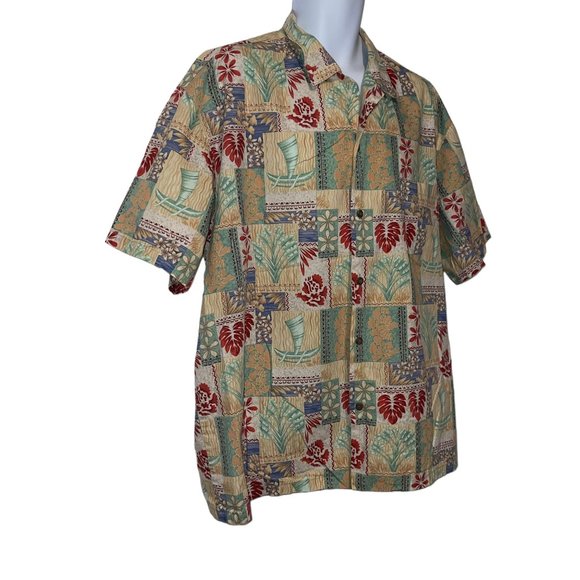 Vintage Retro Ho Aloha Hawaiian Shirt Mens 2XL Floral Aloha Vacation Plumeria - Picture 4 of 10